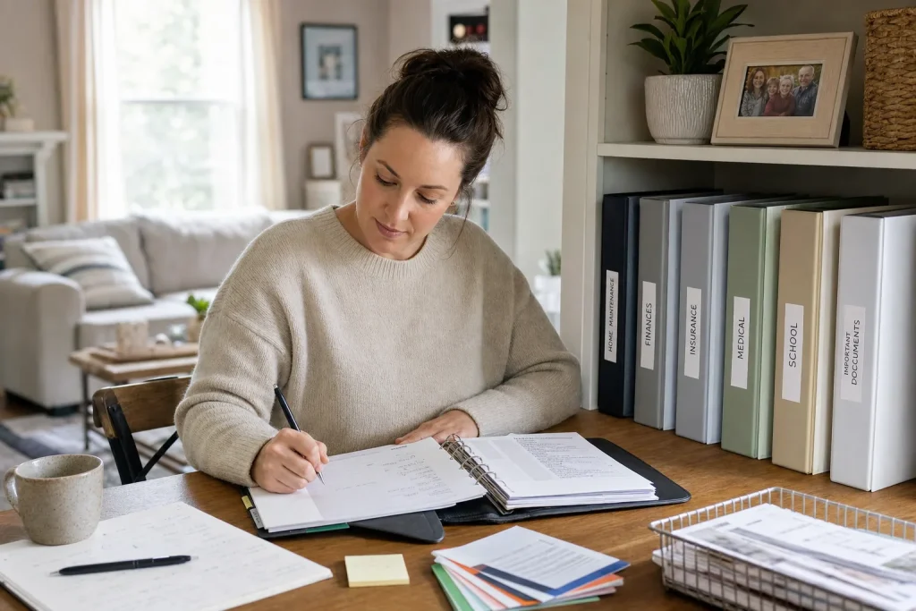 How to organize each binder so it stays usable