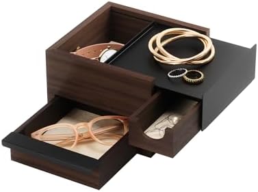 Umbra Mini Stowit Jewelry Box, black/walnut product image