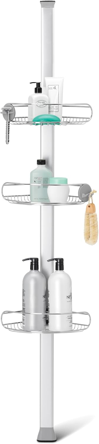 simplehuman Tension Pole Shower Caddy product listing image