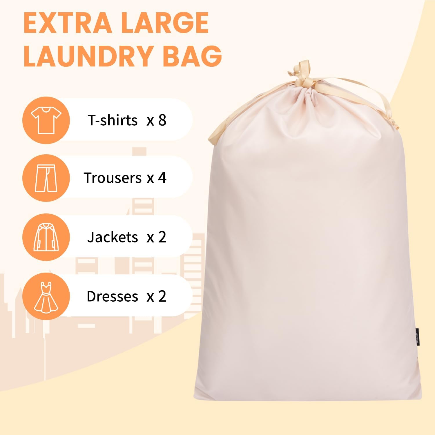 BAGAIL 6-Set Packing Cubes in Beige listing gallery image 4