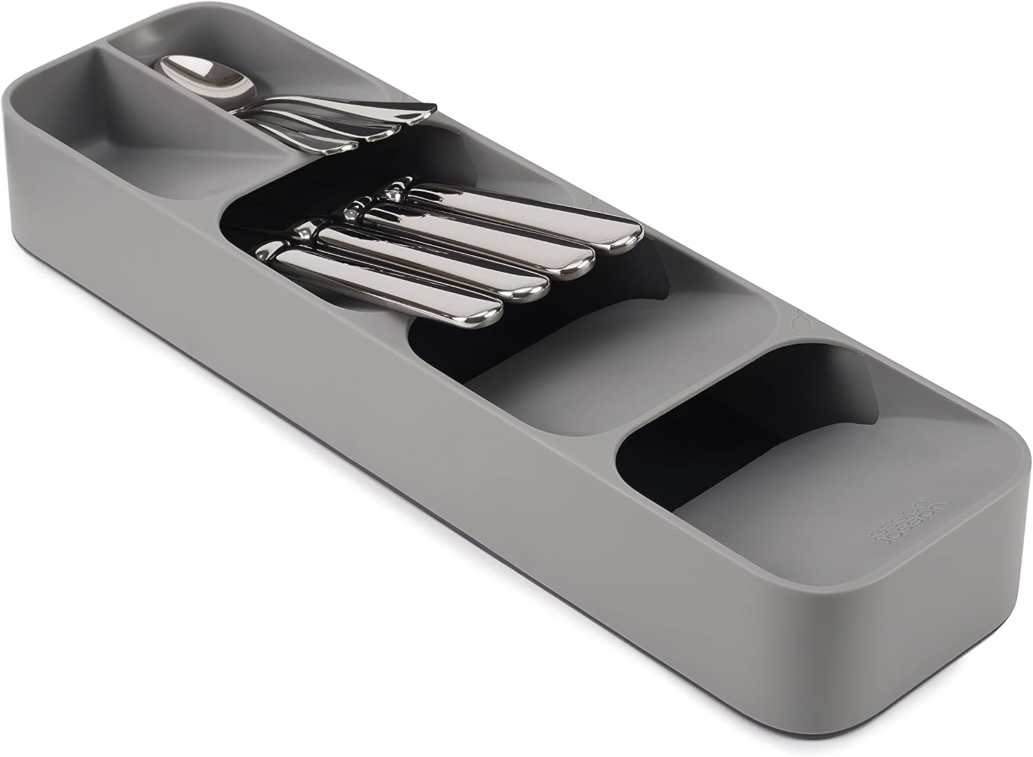 Joseph Joseph DrawerStore Compact Cutlery Organizer, gray product image
