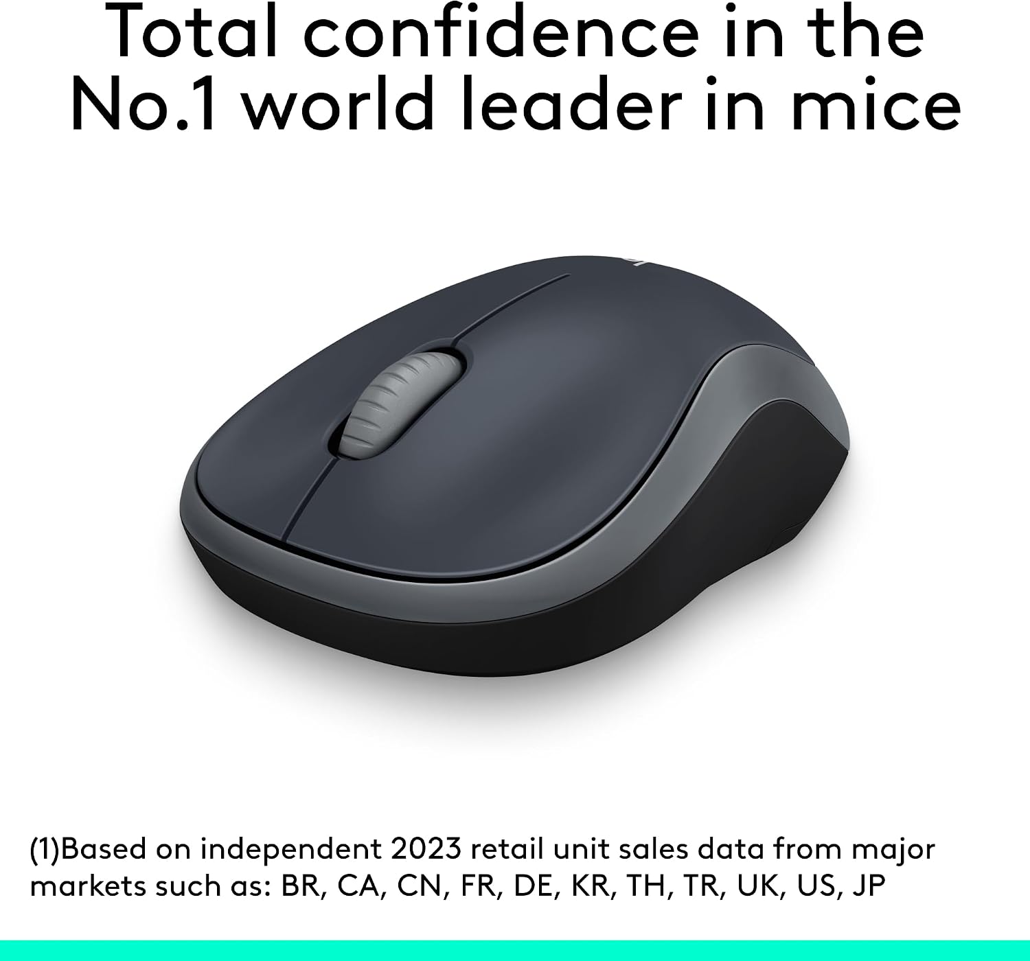 Logitech M185 Compact Wireless Mouse, Swift Grey listing gallery image 1
