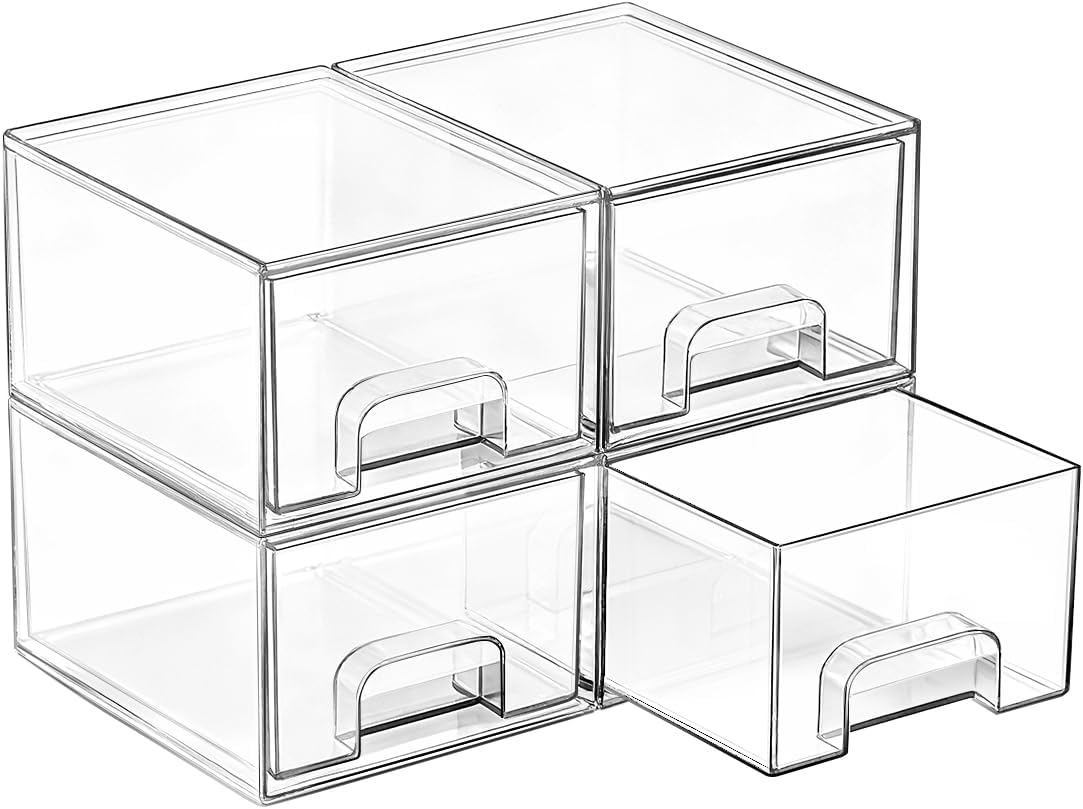 Vtopmart clear pull-out storage drawers