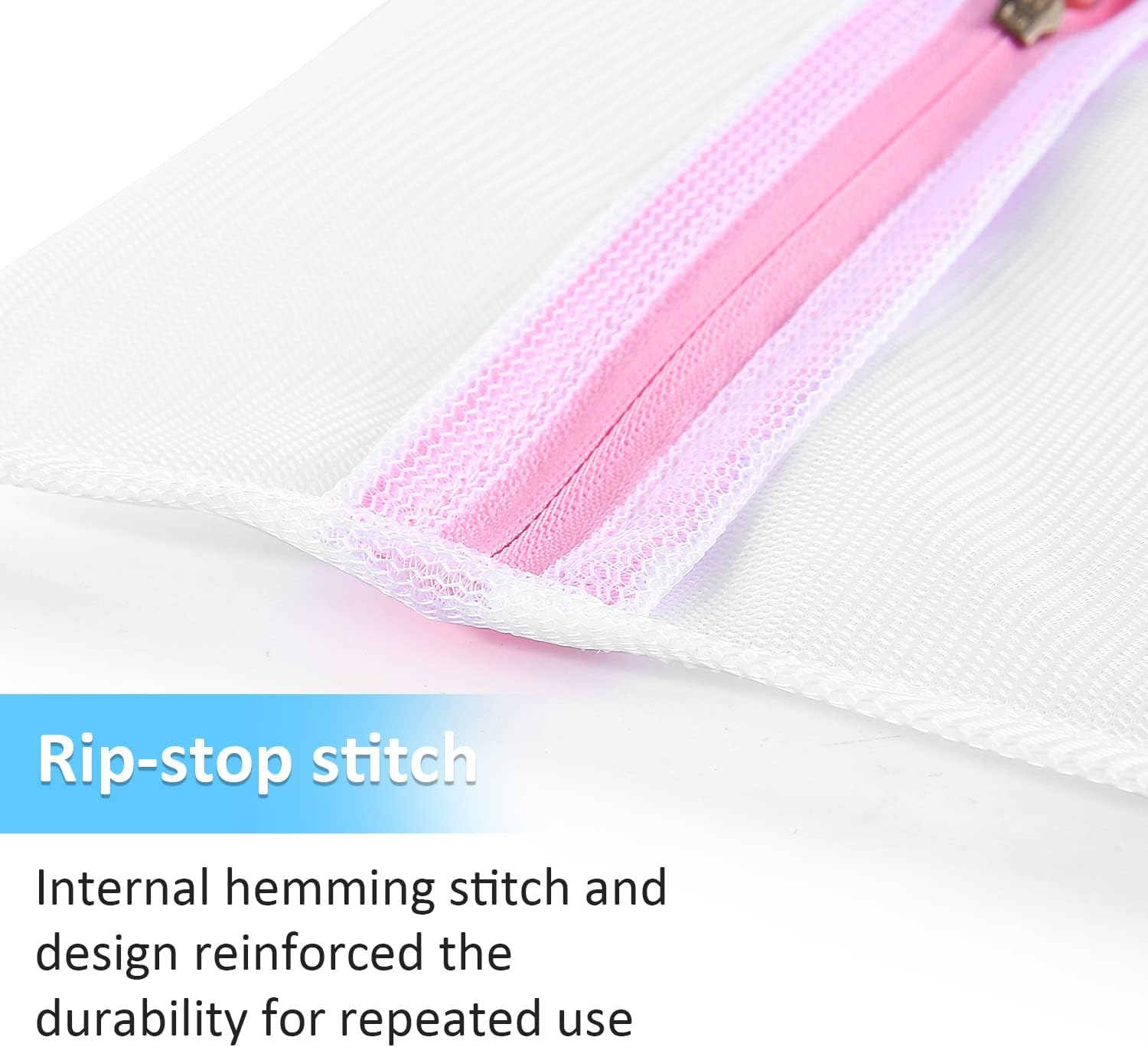 GOGOODA Mesh Laundry Bags, white 7-piece set listing gallery image 4
