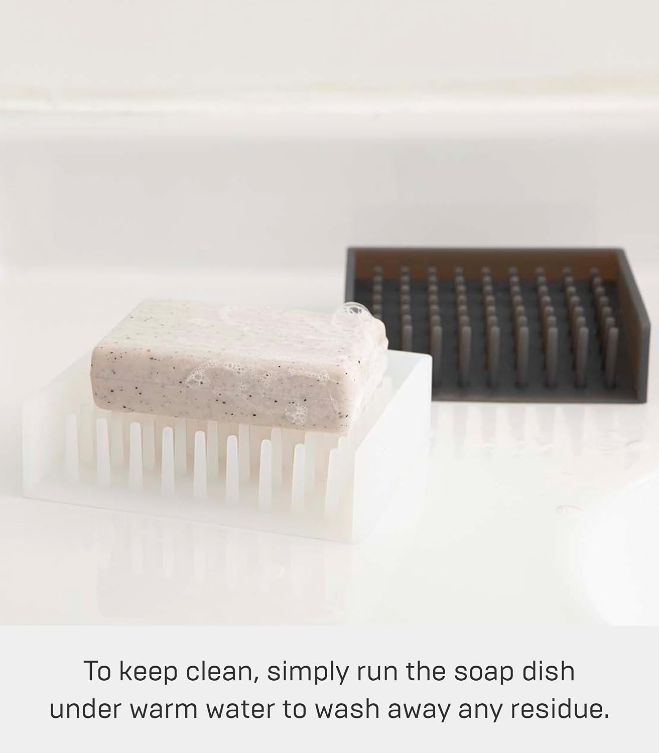 Yamazaki Home Self-Draining Silicone Soap Tray listing gallery image 3