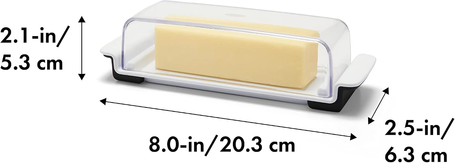 OXO Good Grips Butter Dish, White/Clear listing gallery image 1