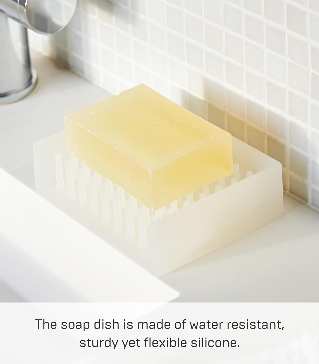 Yamazaki Home Self-Draining Silicone Soap Tray listing gallery image 2