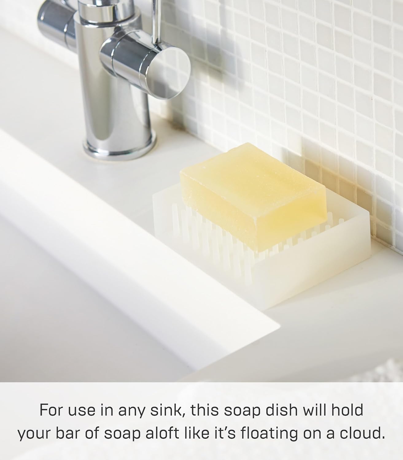 Yamazaki Home Self-Draining Silicone Soap Tray listing gallery image 1