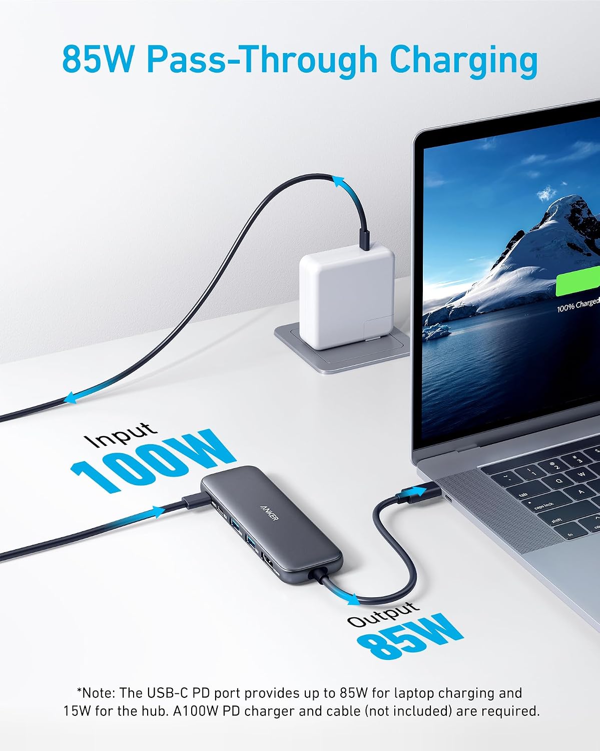Anker 332 USB-C Hub 5-in-1, black listing gallery image 2