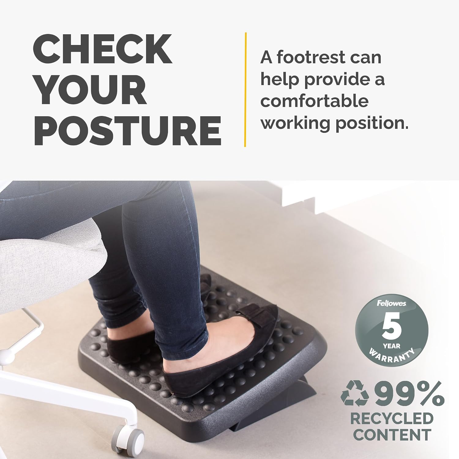 Fellowes 48121 Standard Footrest listing gallery image 1