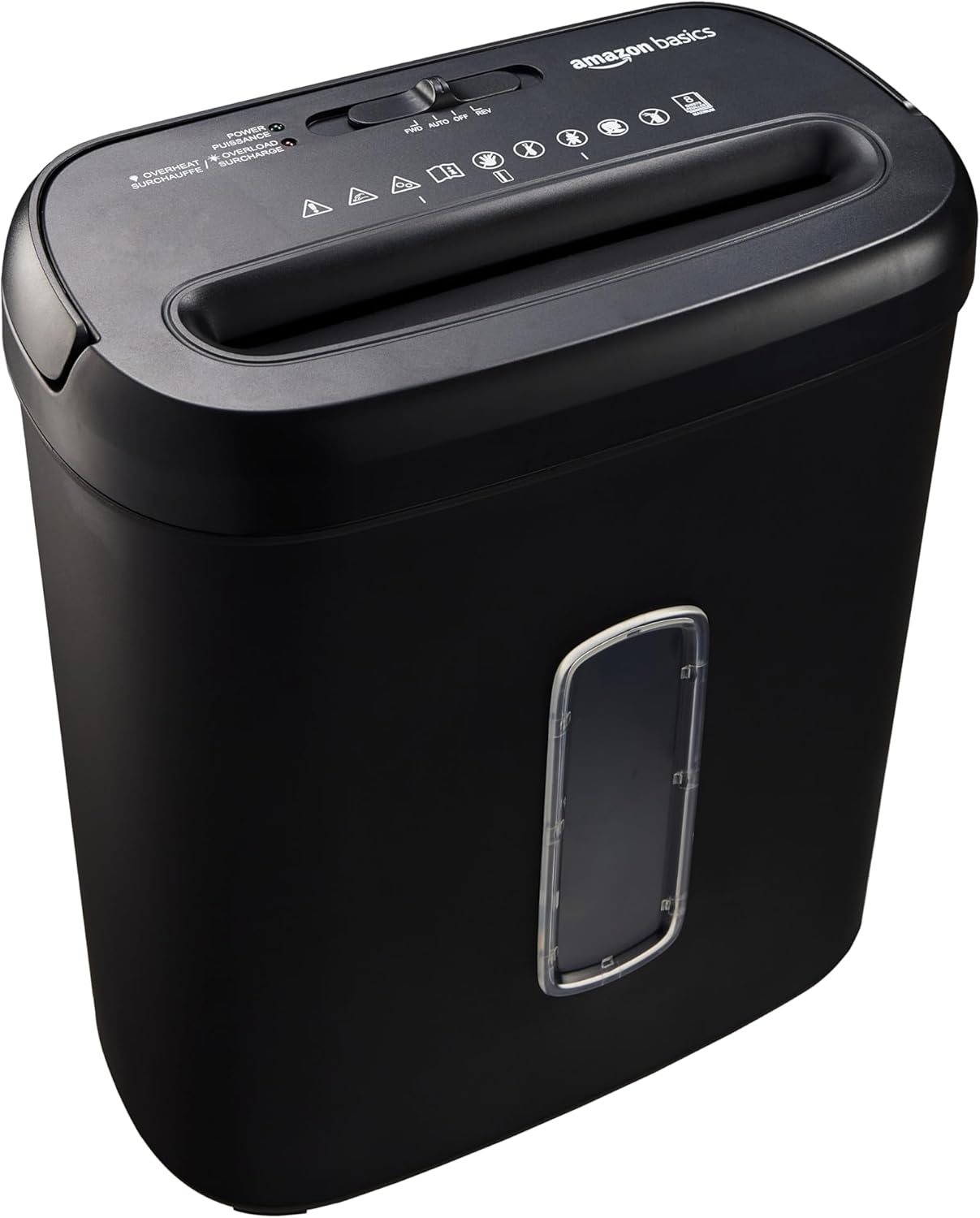 Amazon Basics 8-Sheet High Security Cross Cut Shredder, black product image