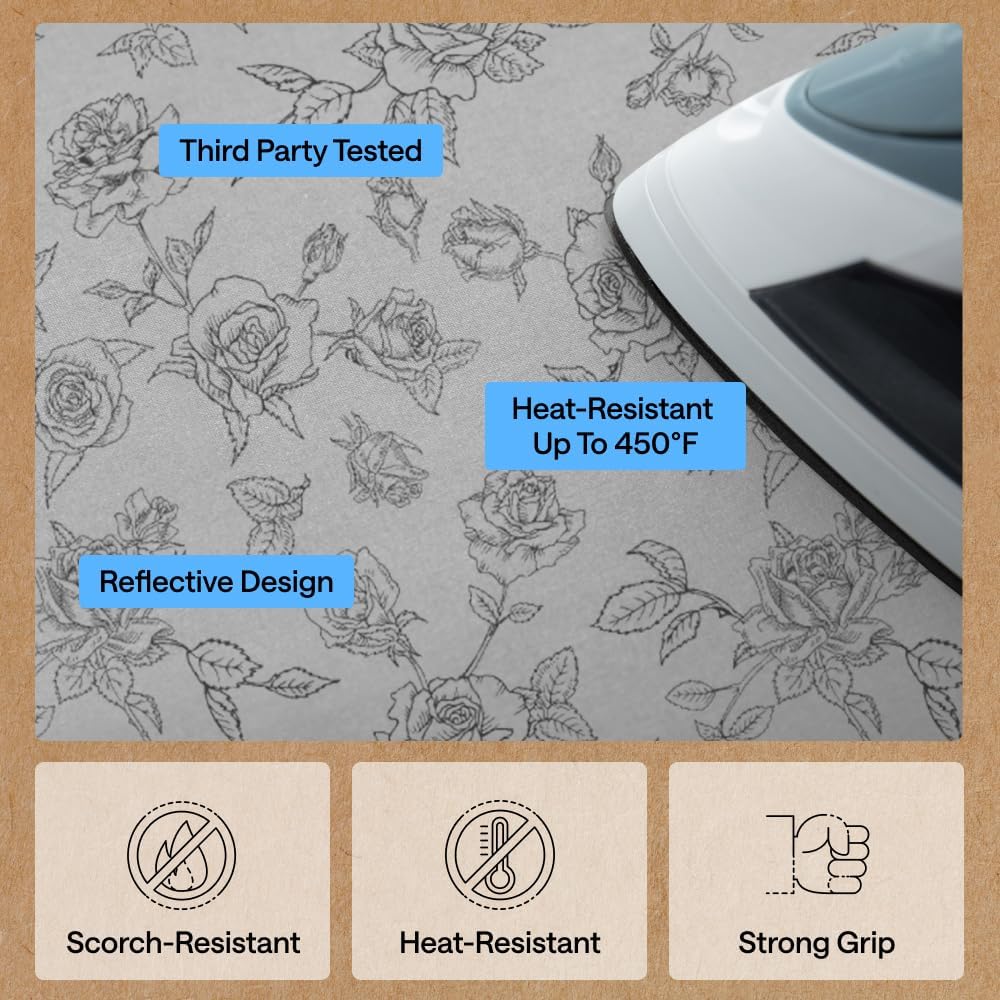 GORILLA GRIP Portable Ironing Mat, Gray Floral listing gallery image 4