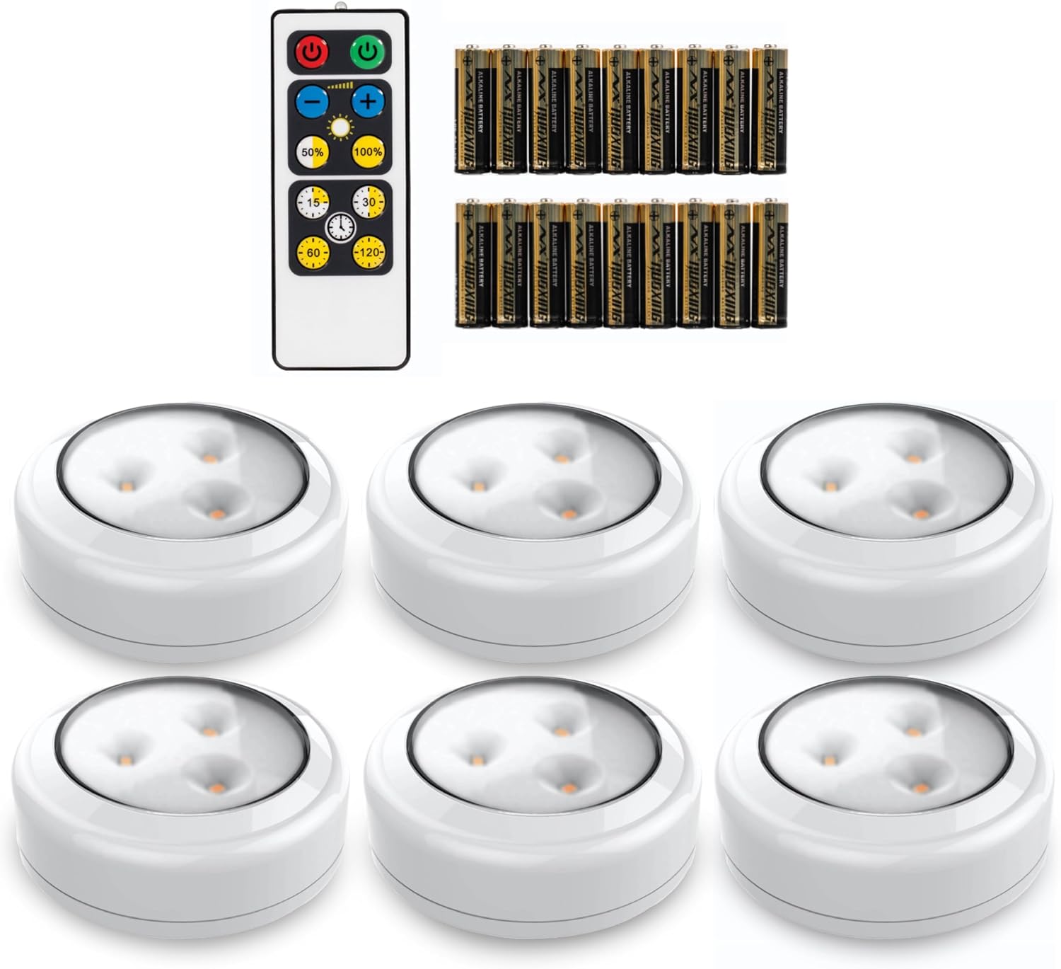 Brilliant Evolution Wireless LED Puck Lights with Remote product listing image