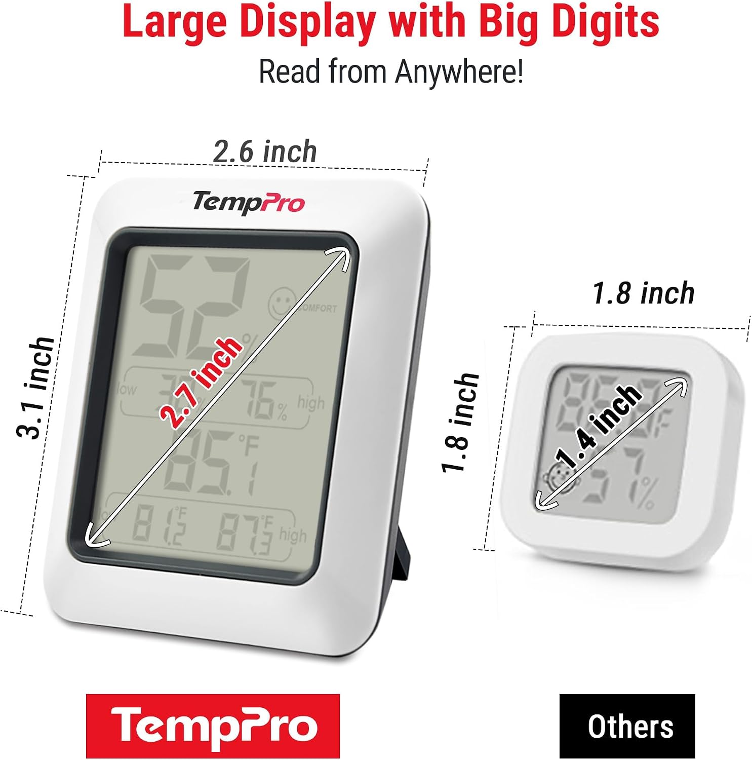 TempPro TP50 Digital Hygrometer and Thermometer listing gallery image 3