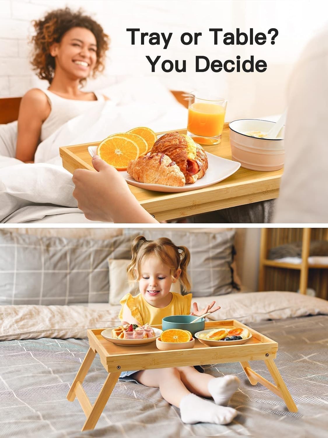 Pipishell Bamboo Bed Tray Table listing gallery image 3