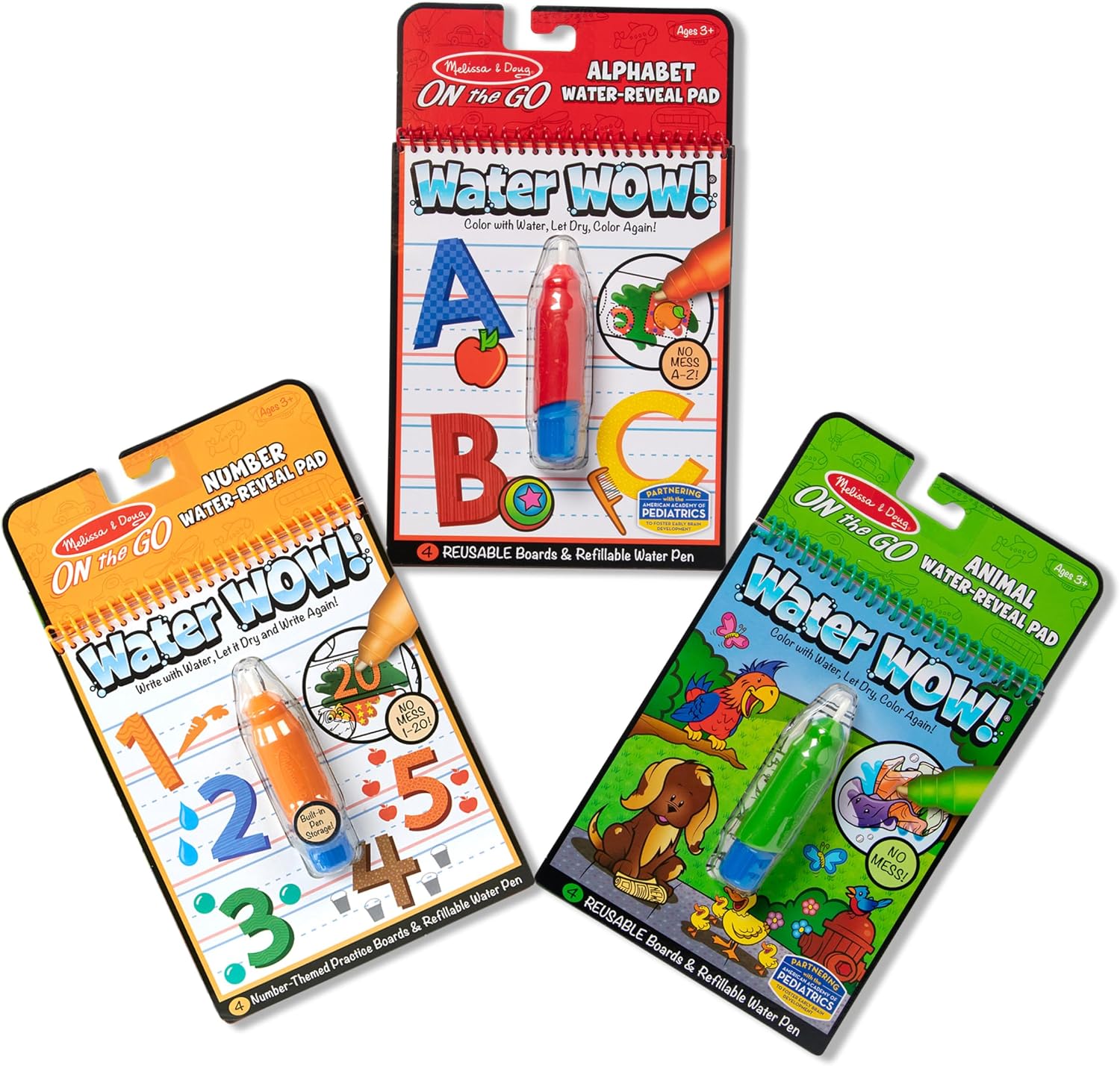 Melissa & Doug Water Wow! Animals, Alphabet and Numbers 3-Pack listing gallery image 3