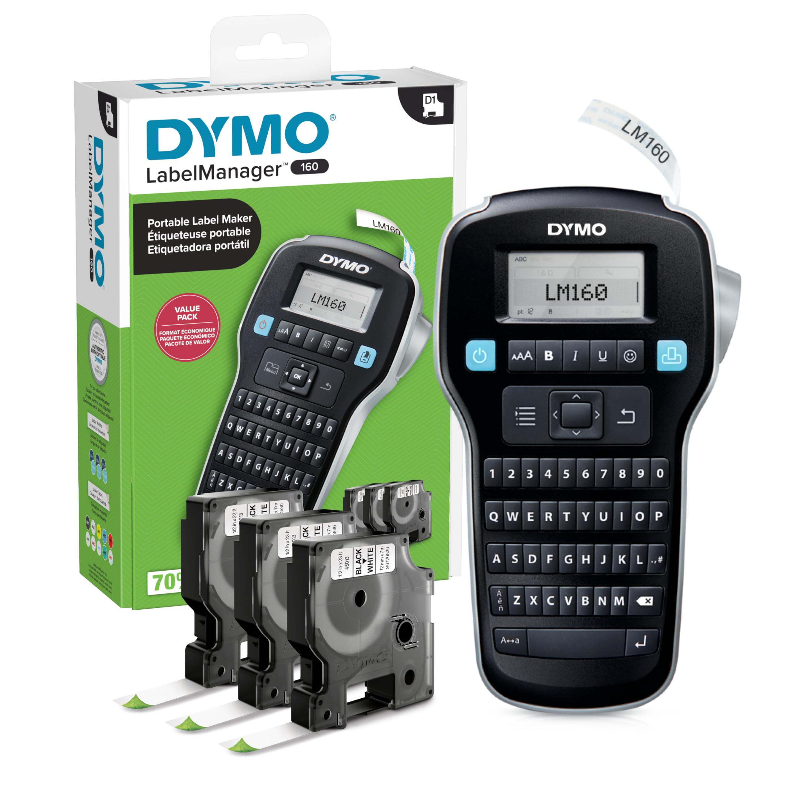 DYMO LabelManager 160 bundle with label cassettes