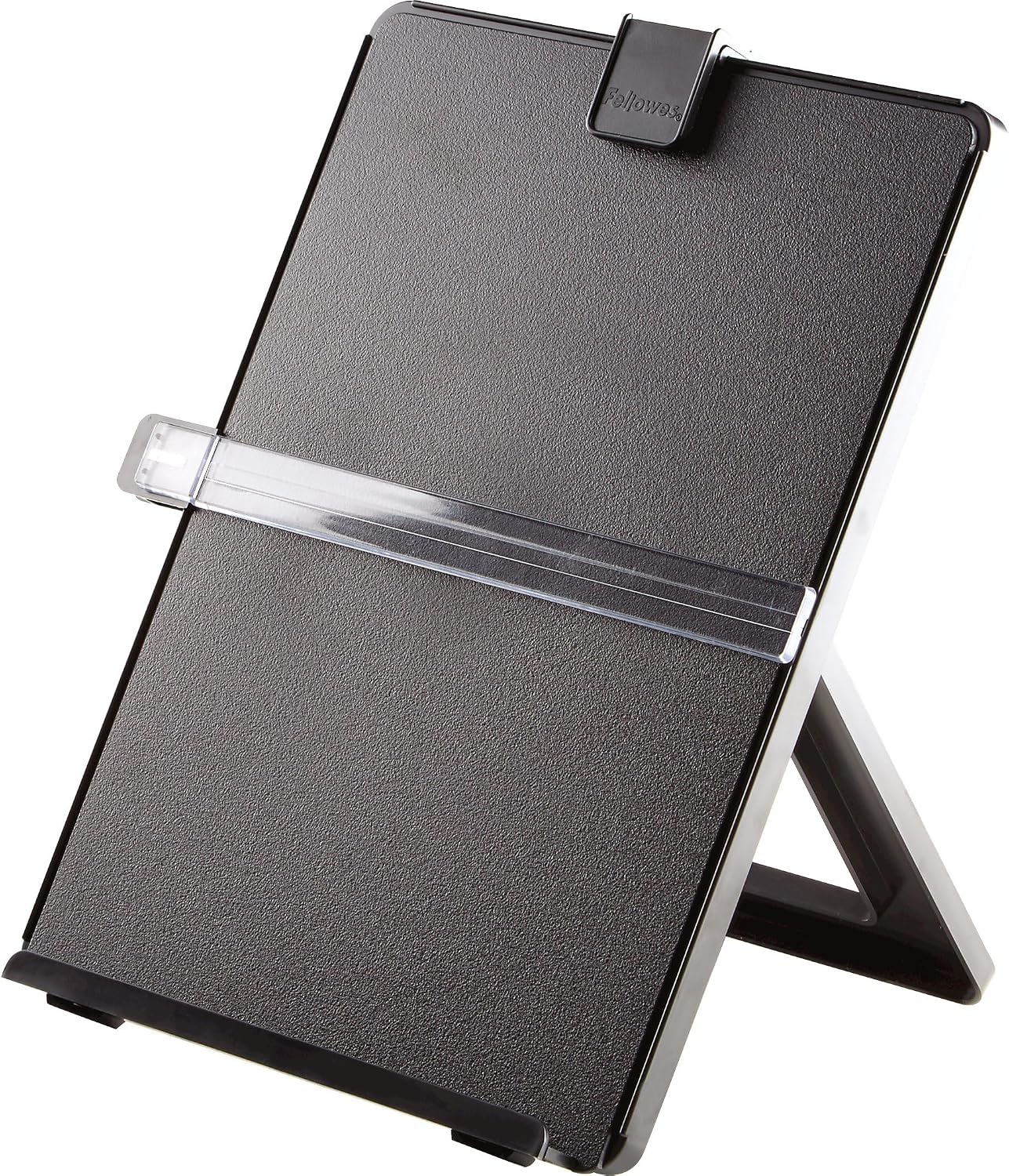 Fellowes 21106 black easel copyholder with movable line guide