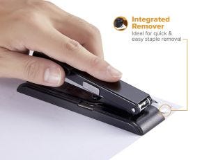 Manufacturer illustration of the B8RC integrated staple remover
