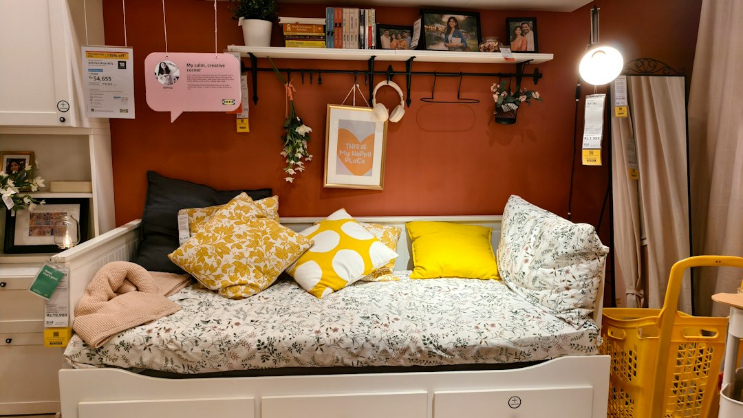 Daybed styled for a compact room that can serve more than one purpose