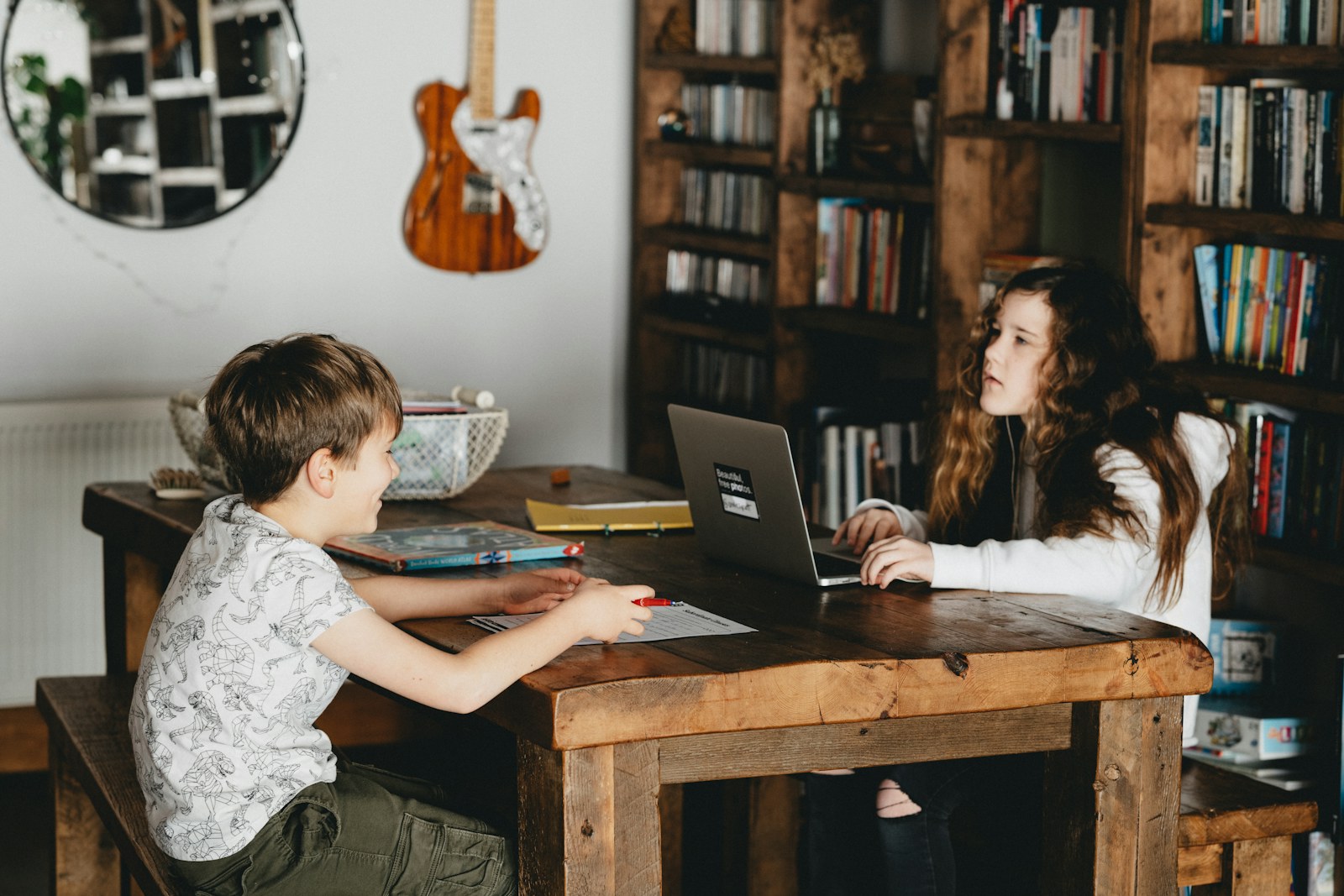 Children using a shared home space that needs simple accessible storage