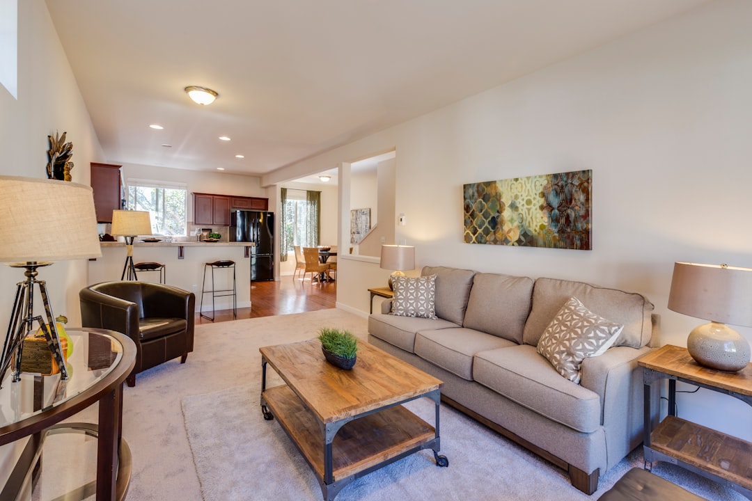 Living room with furniture and open floor space suited to a zone-based deep clean