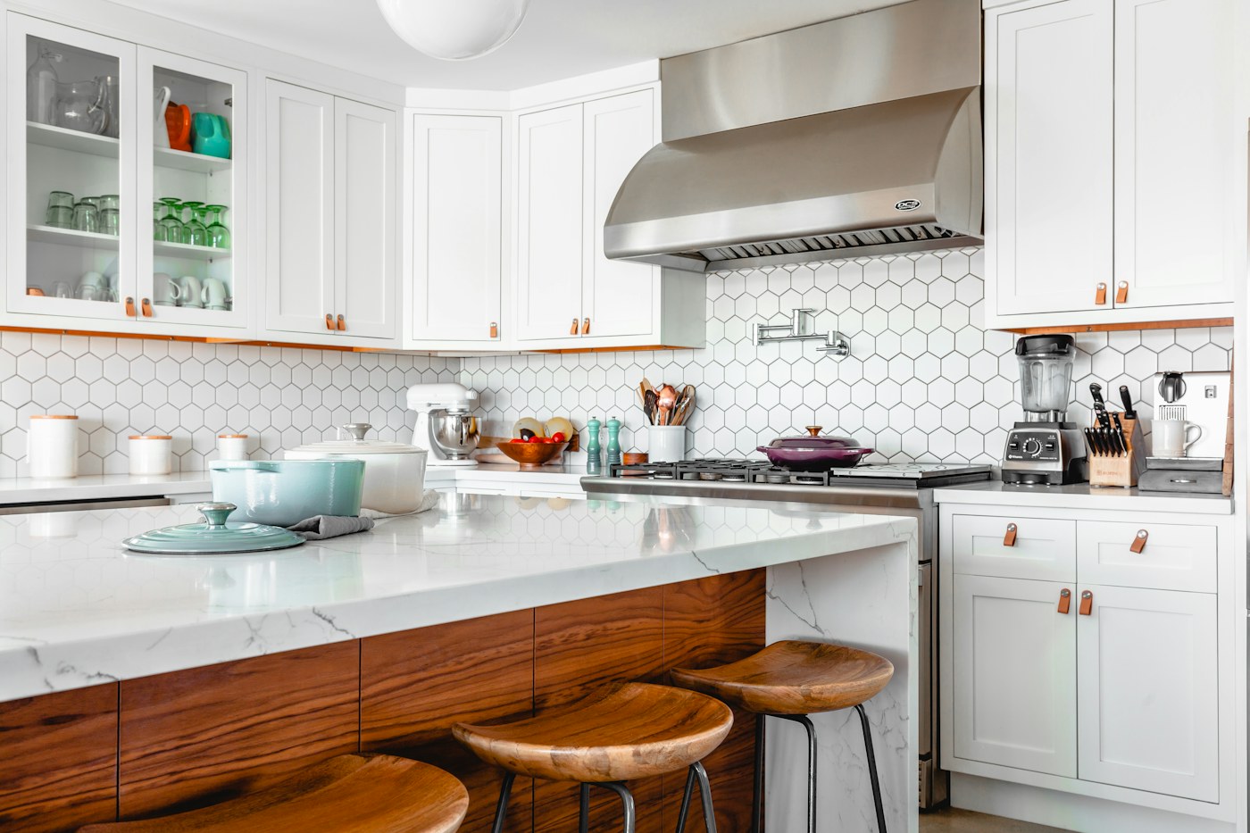Kitchen storage showing why visible shelves require a more edited inventory