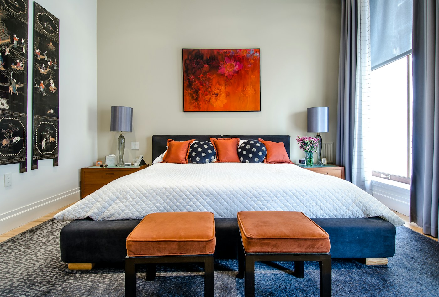 Bedroom storage illustrating gaps above and below active zones
