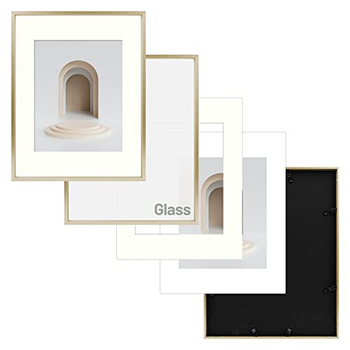 Frametory supplier exploded illustration showing frame, glass, mat, image, and backing