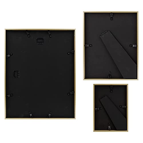 Frametory frame backs showing hanging hardware and easels on smaller sizes