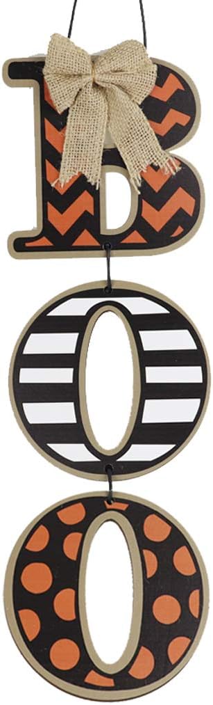 LaZimnInc vertical wooden BOO sign