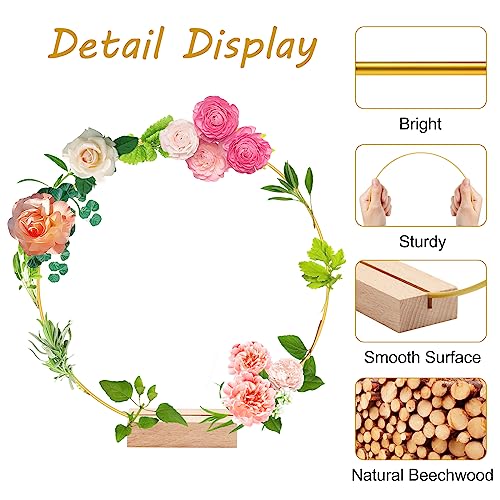Supplier close-up of hoop finish with separately supplied floral styling