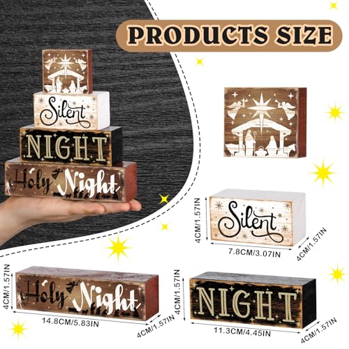 Supplier measurement image of the nativity block set