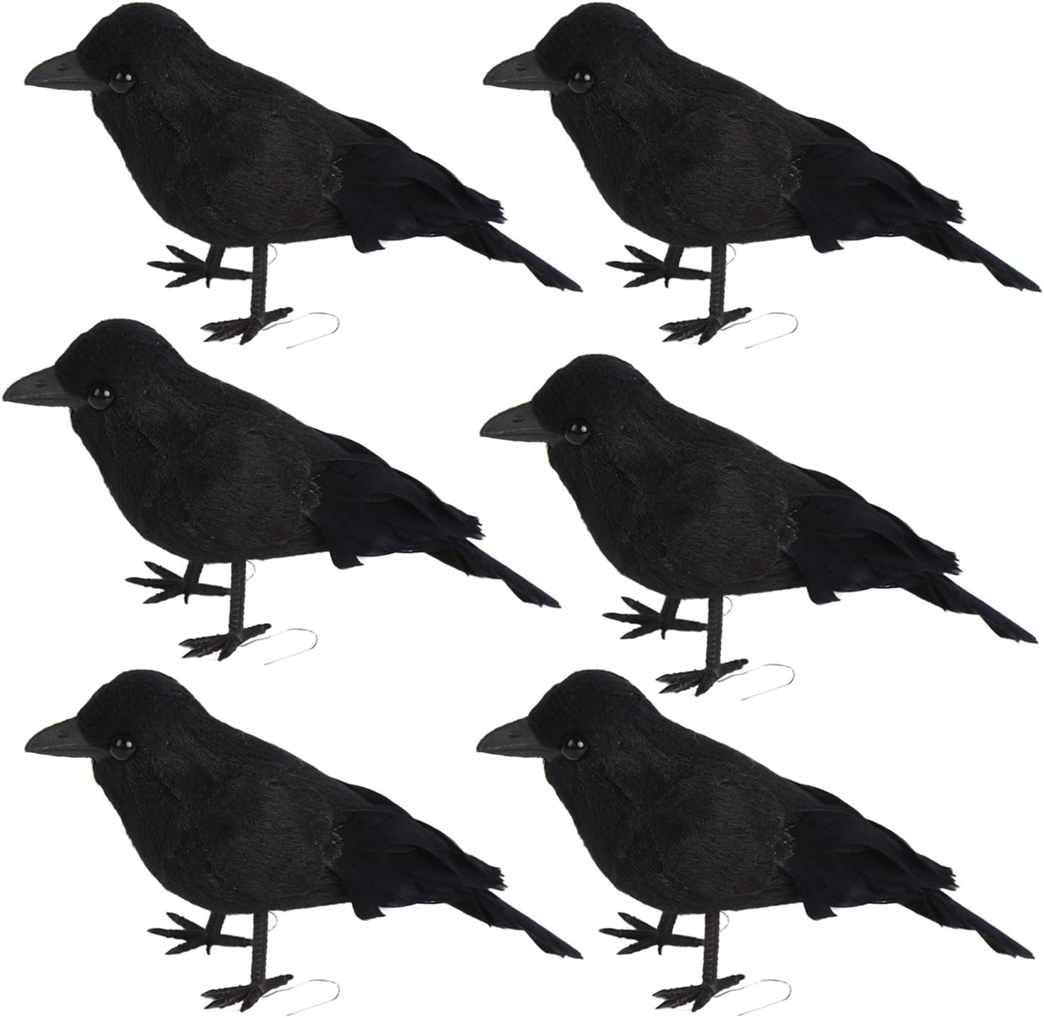 FOIMAS six black crow decorations