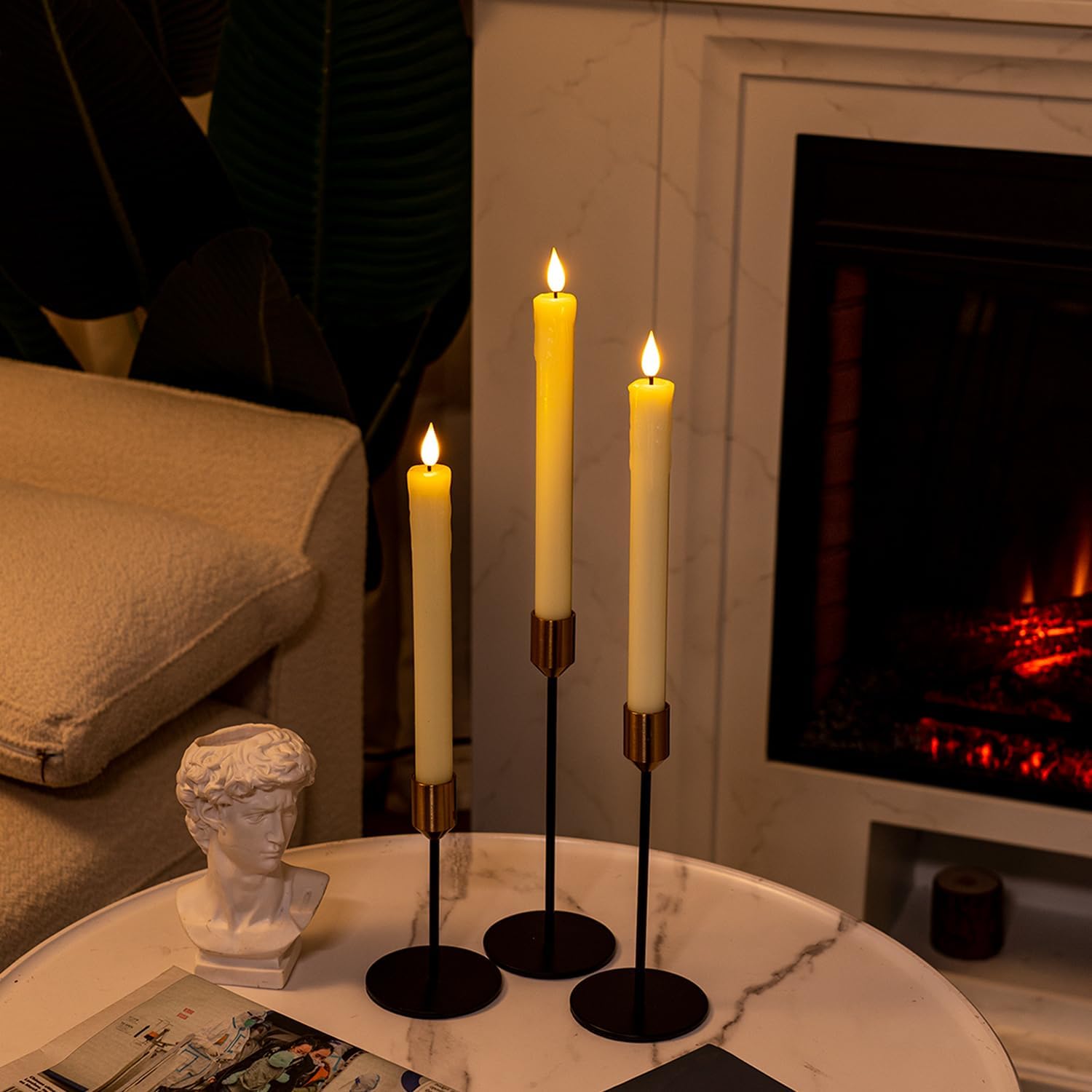Homemory tapers in separately supplied tall holders