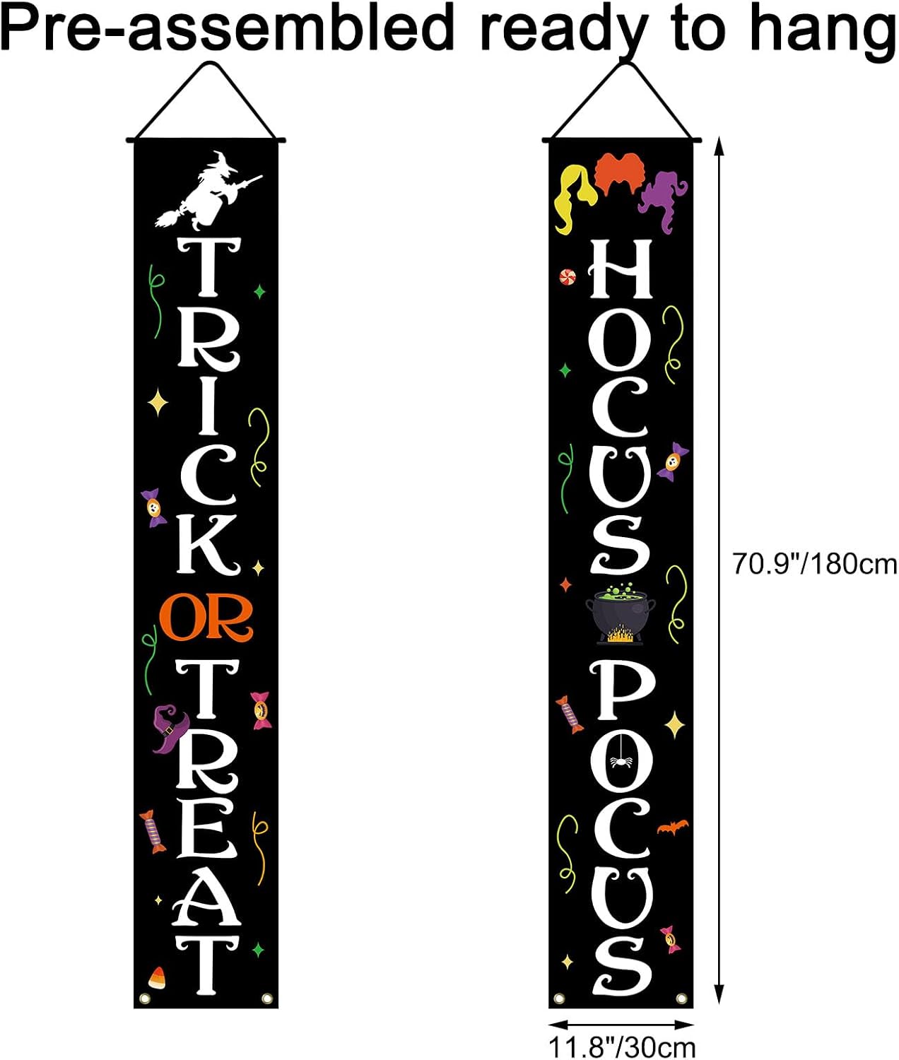 Listing illustration of banner hanging components