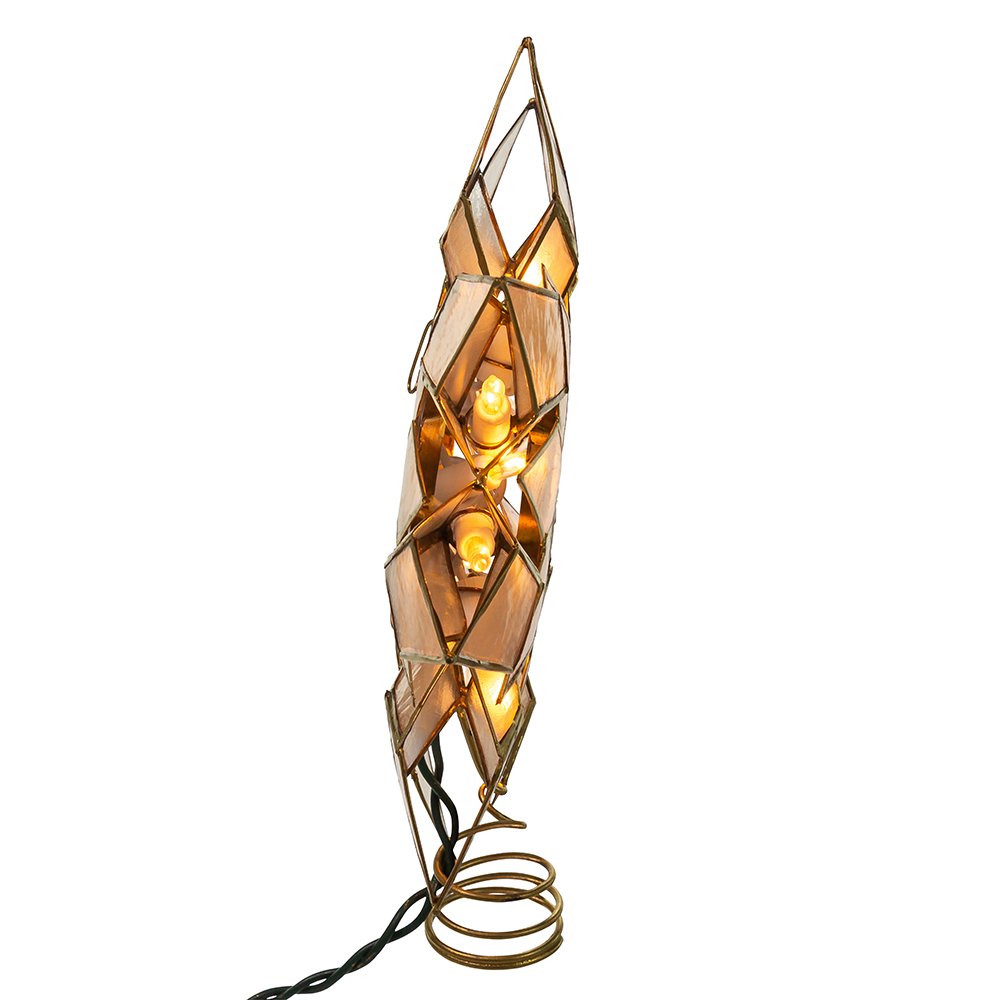 Side view of capiz panels and wire frame