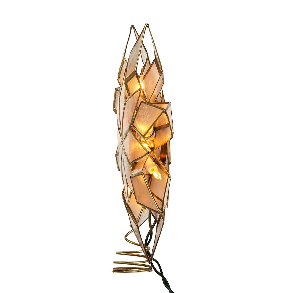 Reverse side angle of the capiz star