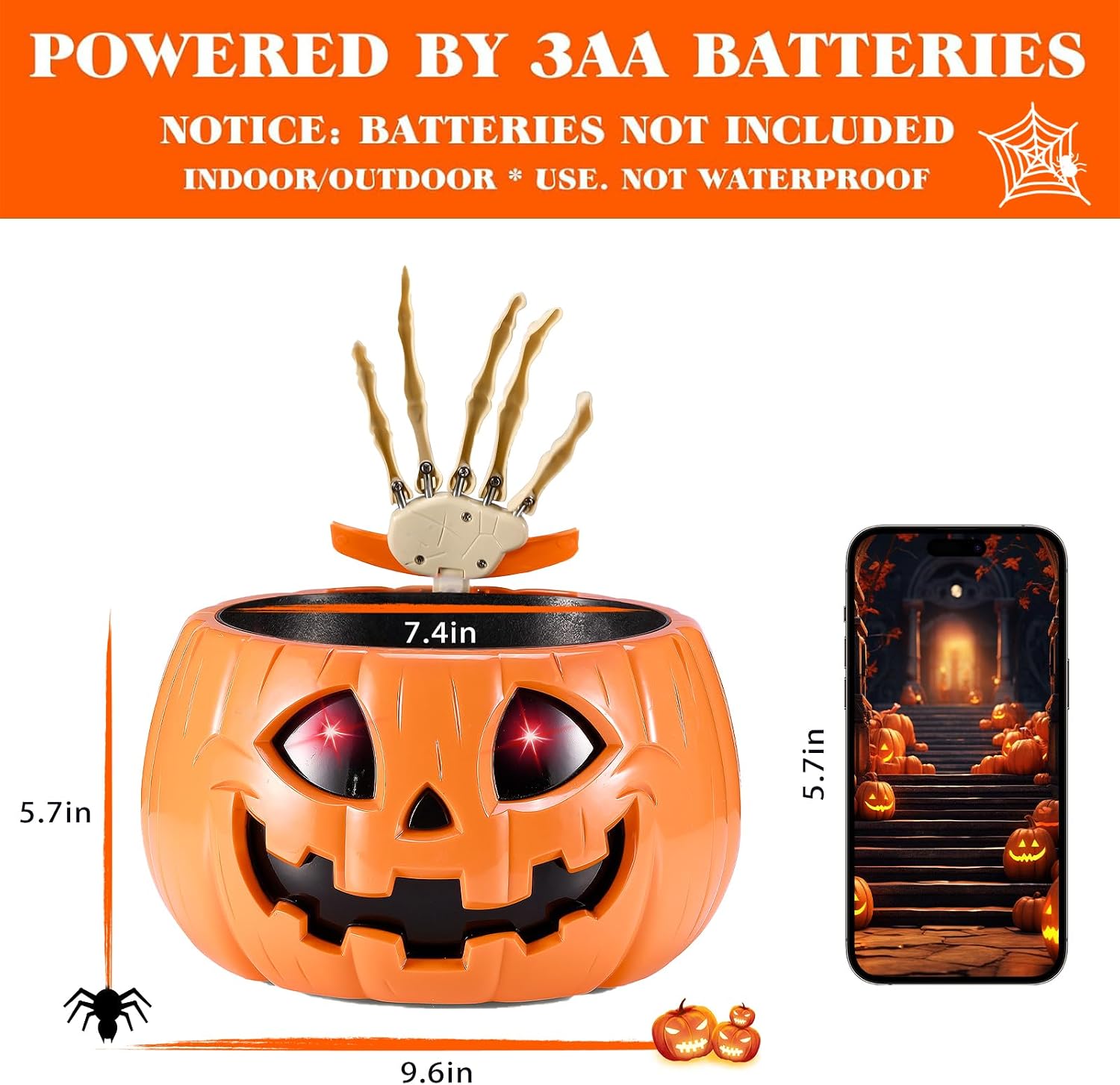 Battery requirement and external dimension illustration