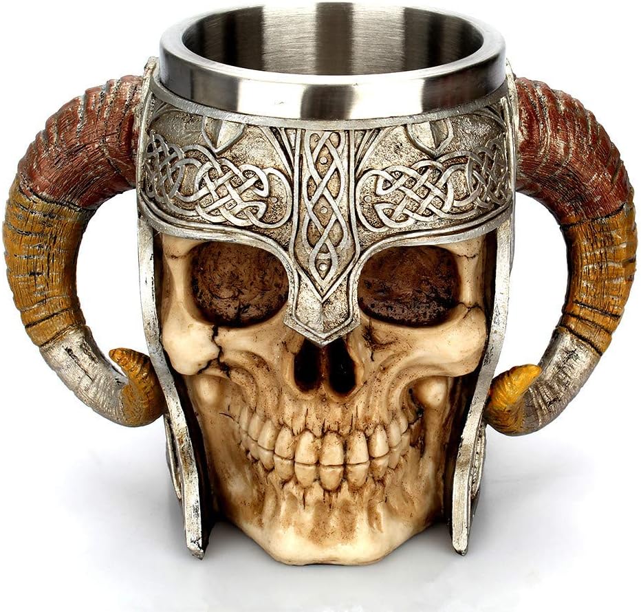 GuoShuang Design-12 horned skull mug