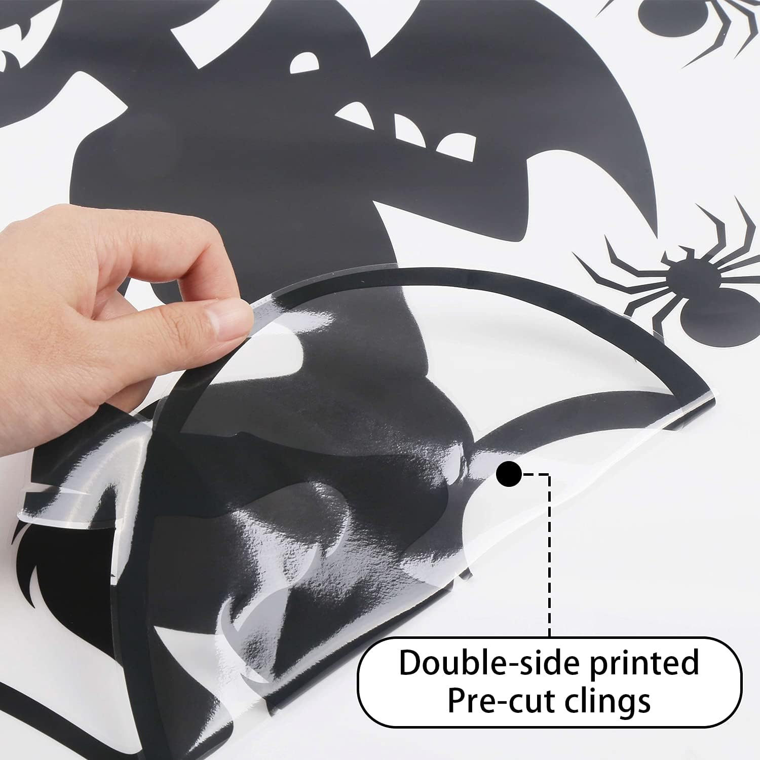 Listing illustration of double-sided pre-cut clings