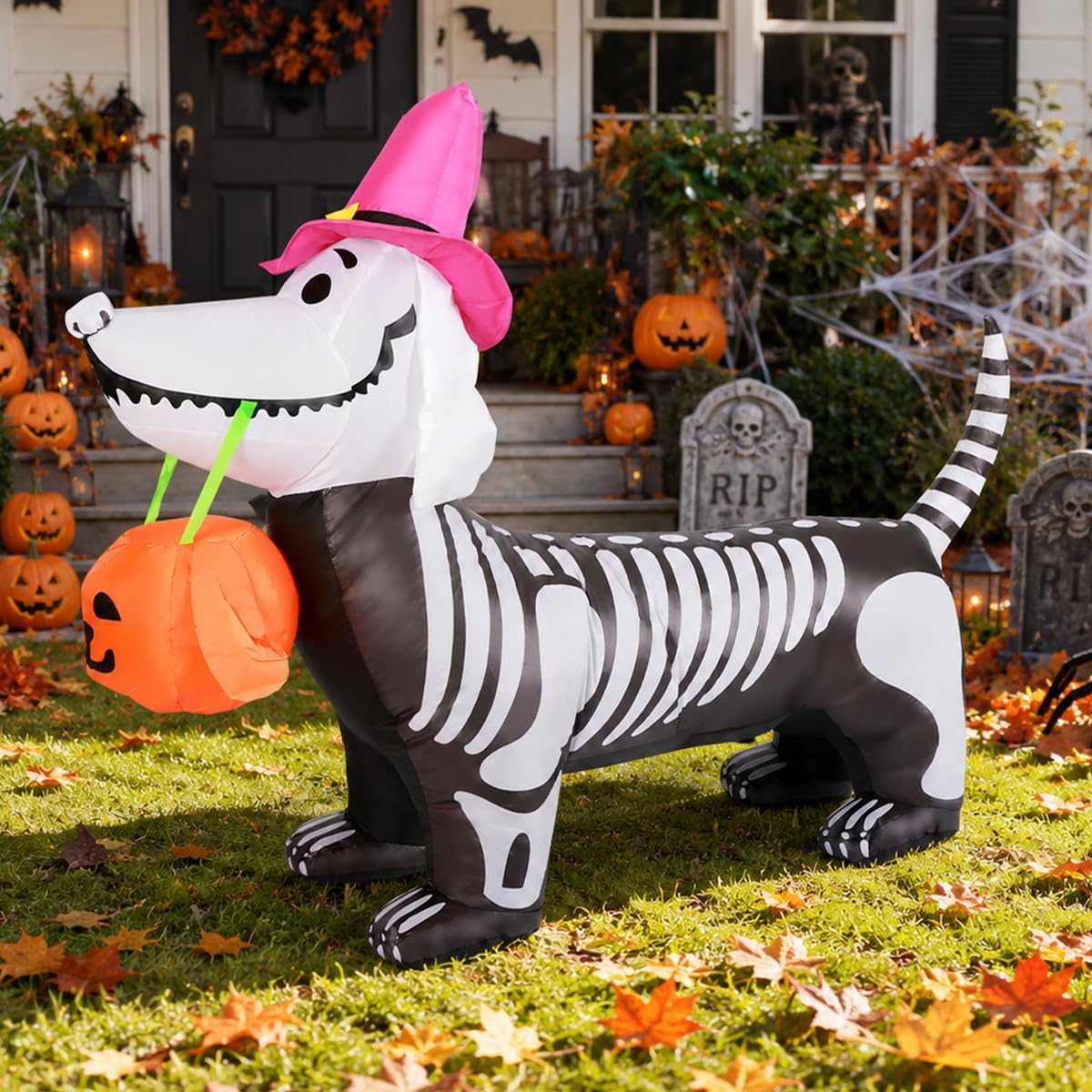 Unlit GOOSH puppy in a daytime yard scene