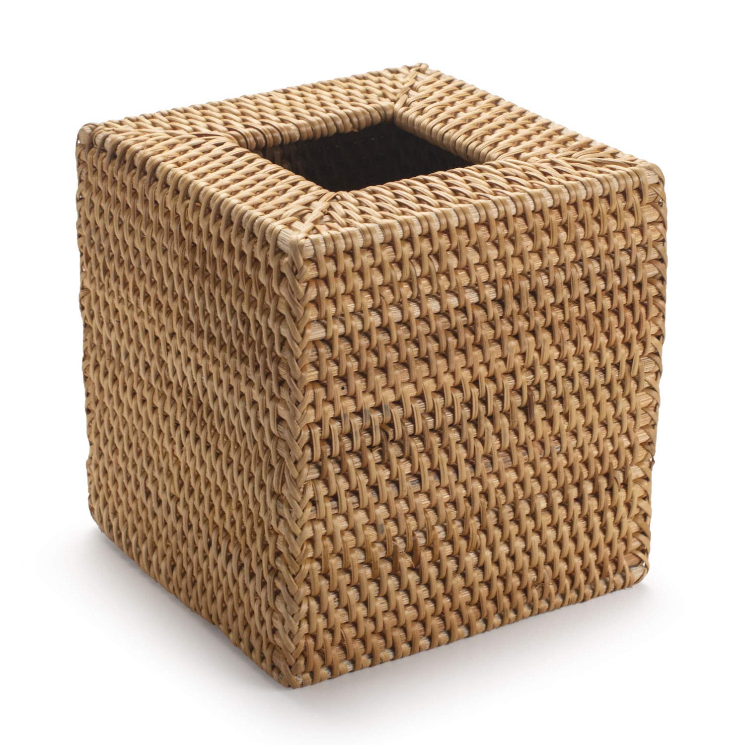 YANGQIHOME natural rattan cover with woven top and dispensing opening