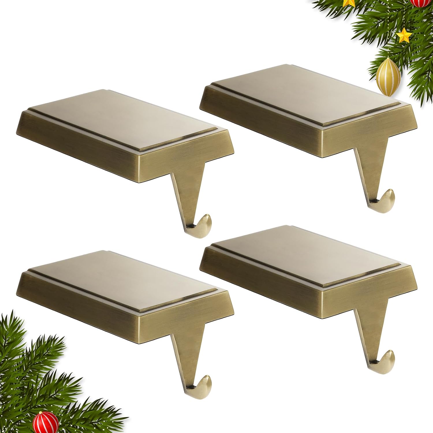 Four SINTENILL bronze stocking holders