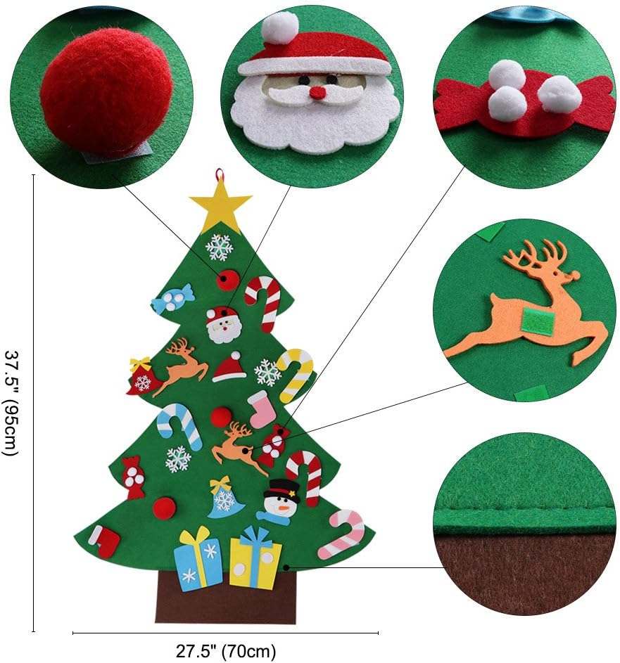 Aytai tree dimension and felt-ornament detail diagram