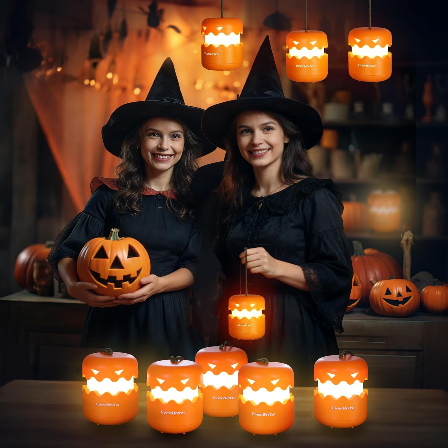 Manufacturer Halloween lantern display illustration