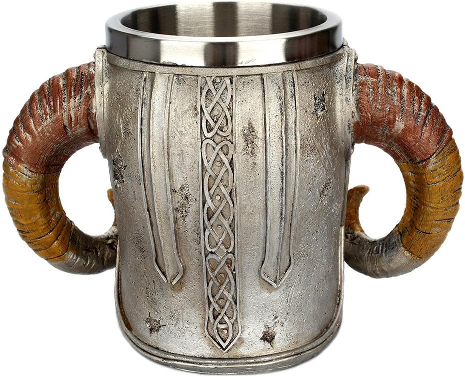 Rear view of the selected skull mug