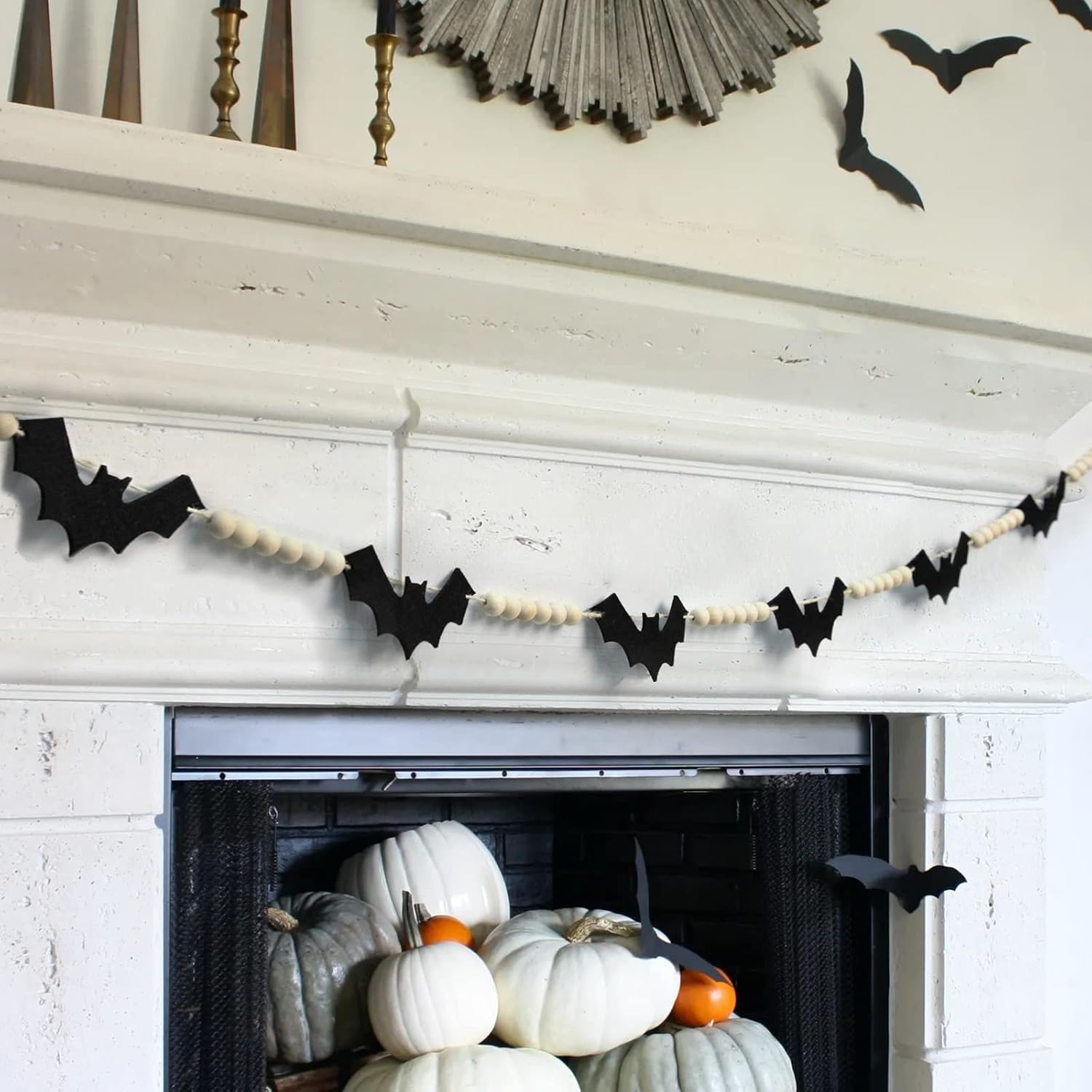 DAZONGE wooden beads and felt bats in a listing display