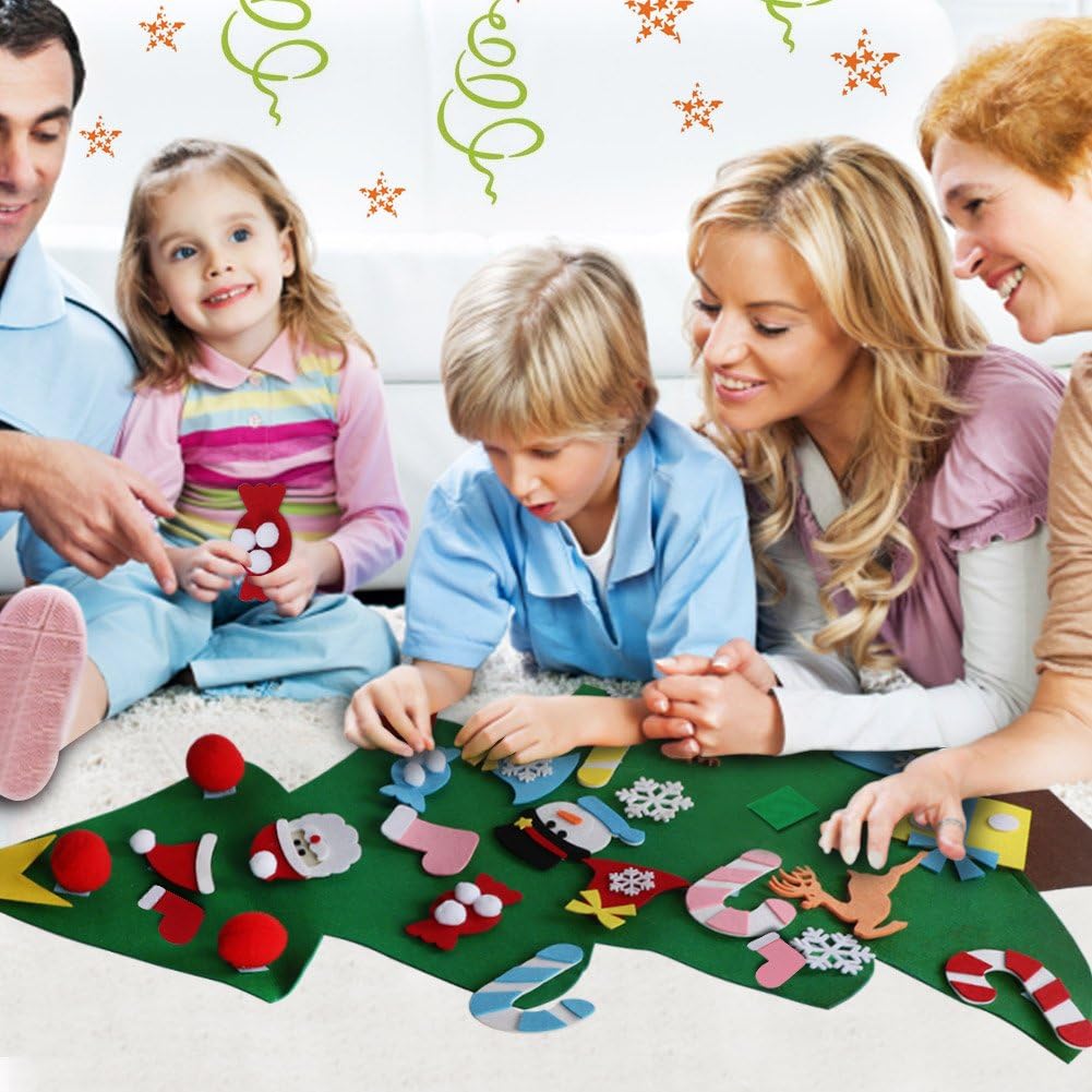 Supplier family activity scene with the felt tree