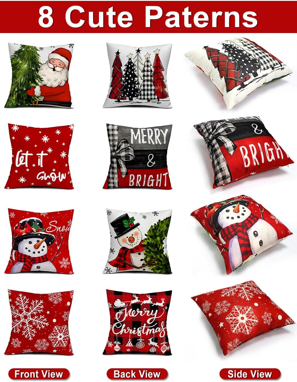 multiwins front and back Christmas pattern diagram
